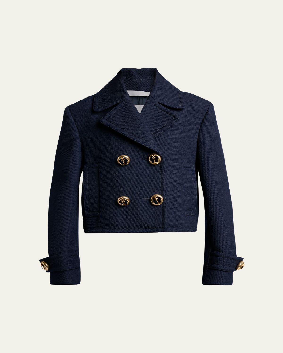Balenciaga Double-Breasted Textured Wool Short Peacoat | Thumbnail 6 Balenciaga Double-Breasted Textured Wool Short Peacoat | Thumbnail 6