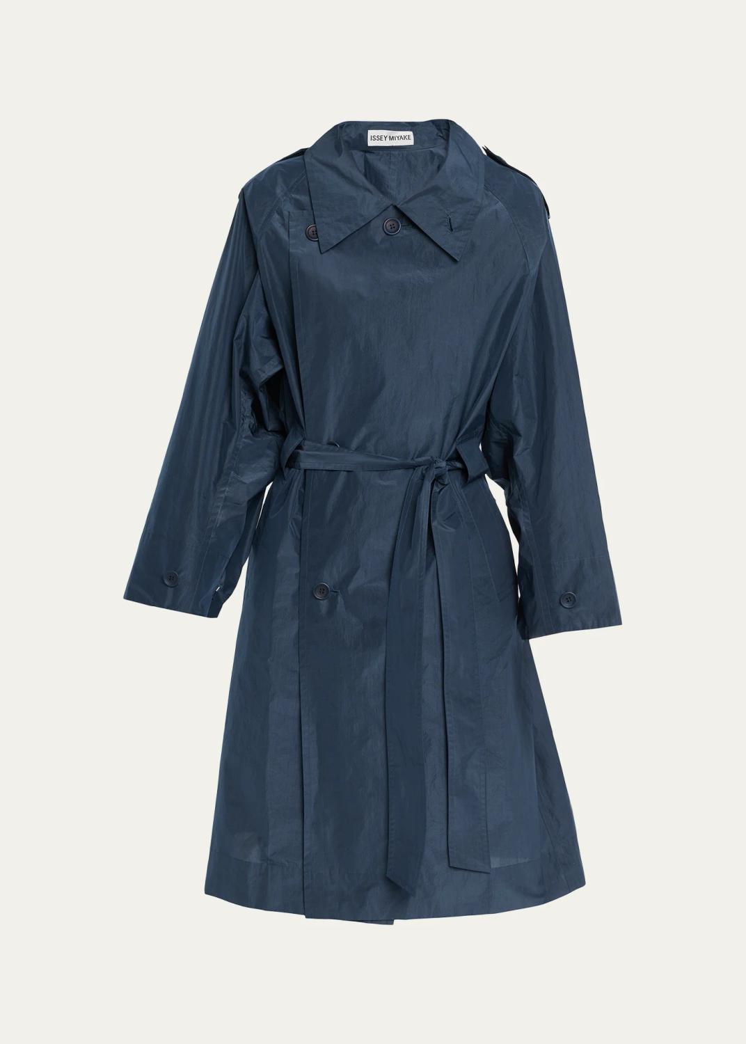 Correlation Draped-Back Double-Collar Coat