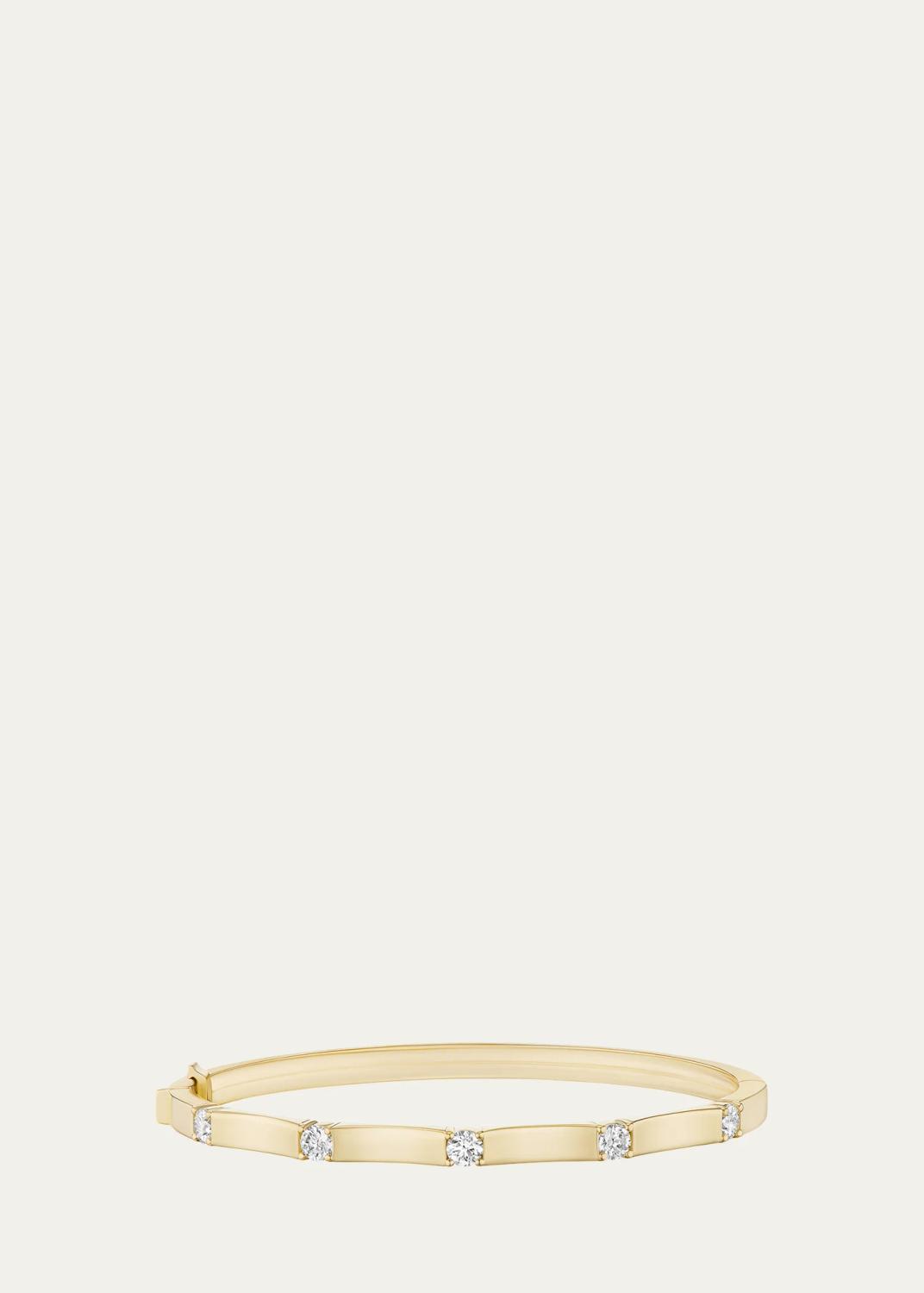 18K Yellow Gold Diamond Honey Station Cuff Bracelet 18K Yellow Gold Diamond Honey Station Cuff Bracelet