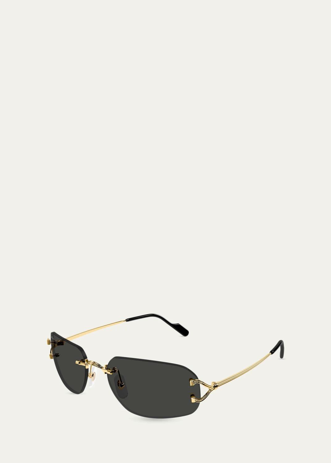 Cartier Men's Rimless Rectangle Sunglasses | Thumbnail 5 Cartier Men's Rimless Rectangle Sunglasses | Thumbnail 5