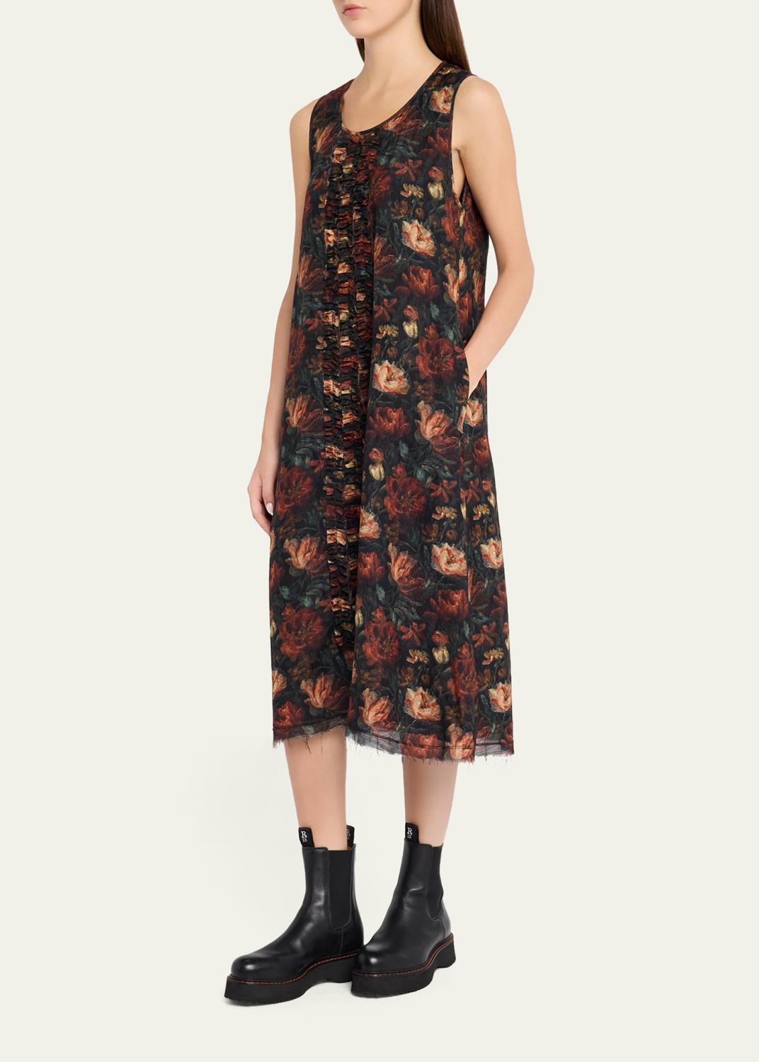 R13 Sleeveless Printed Midi Dress | Thumbnail 4 R13 Sleeveless Printed Midi Dress | Thumbnail 4
