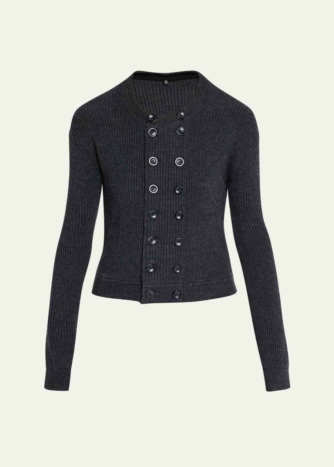 Double-Breasted Merino Wool Cardigan Double-Breasted Merino Wool Cardigan