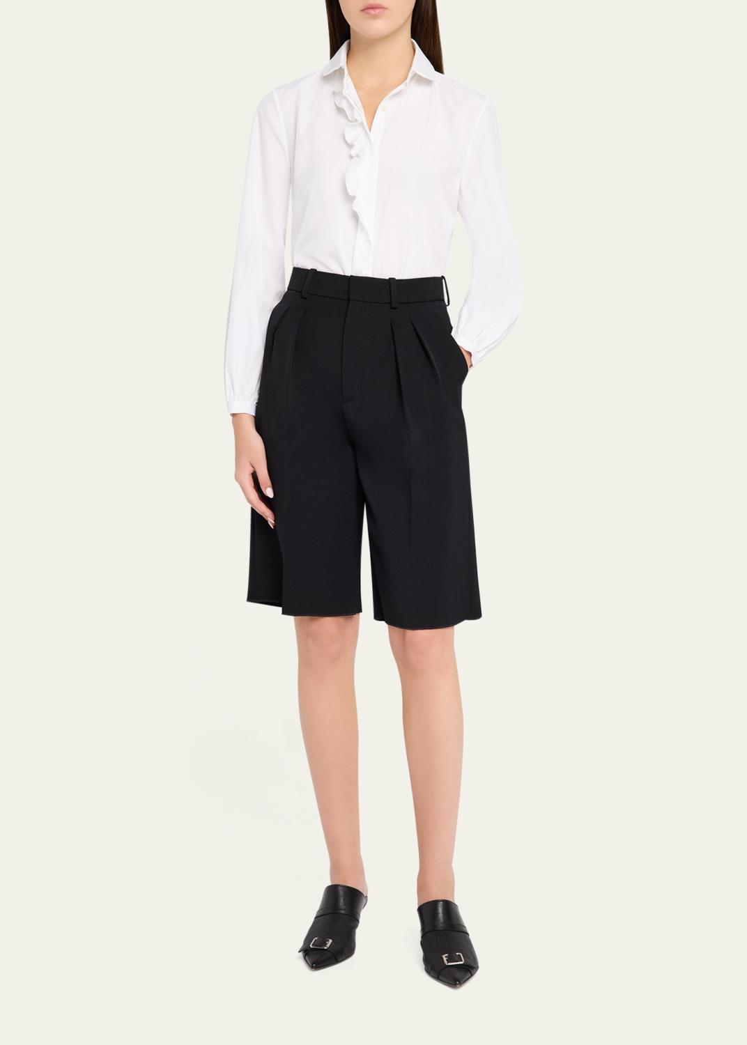 R13 Shrunken Ruffle-Trim Cotton Poplin Shirt | Thumbnail 2 R13 Shrunken Ruffle-Trim Cotton Poplin Shirt | Thumbnail 2