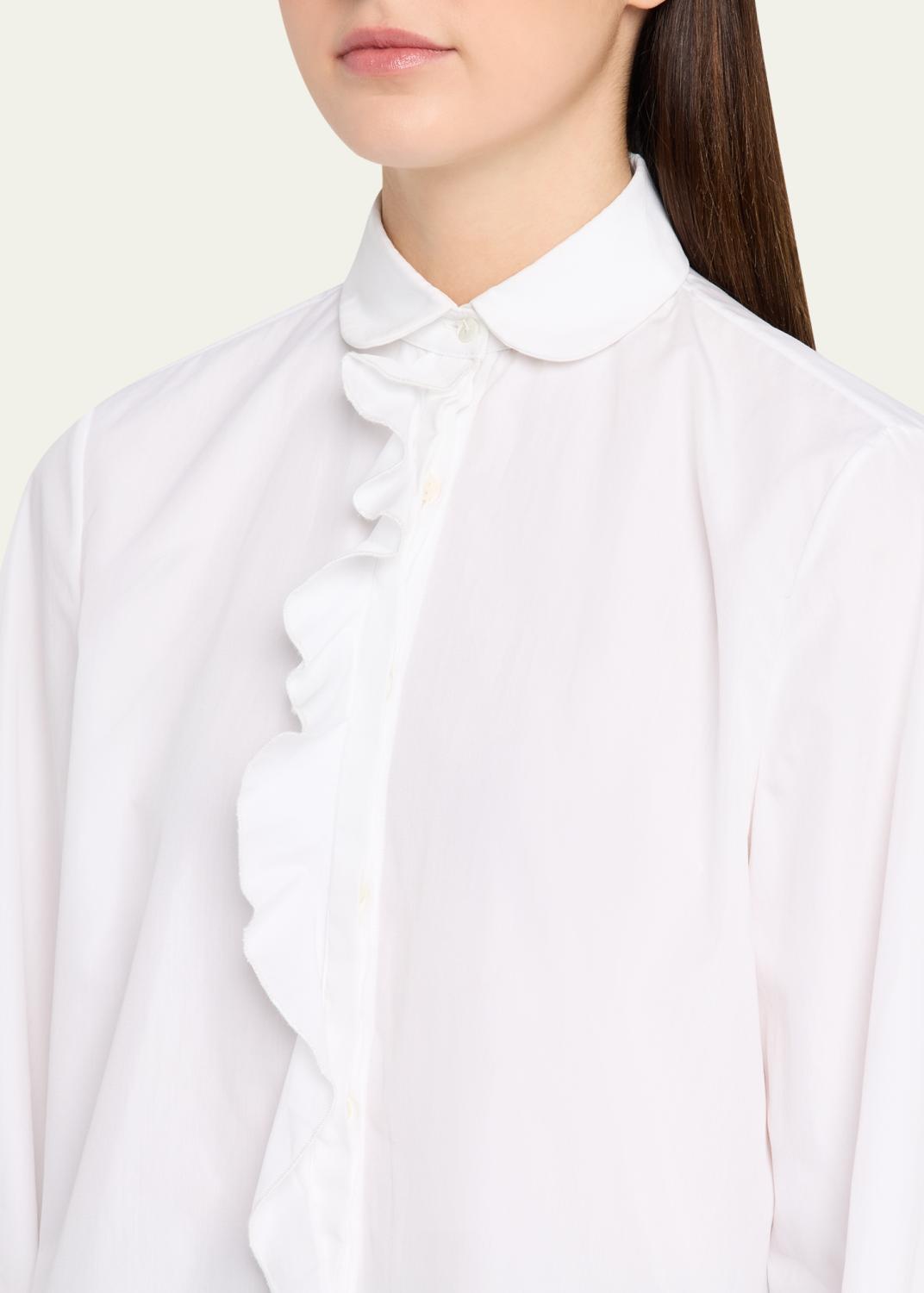 R13 Shrunken Ruffle-Trim Cotton Poplin Shirt | Thumbnail 5 R13 Shrunken Ruffle-Trim Cotton Poplin Shirt | Thumbnail 5