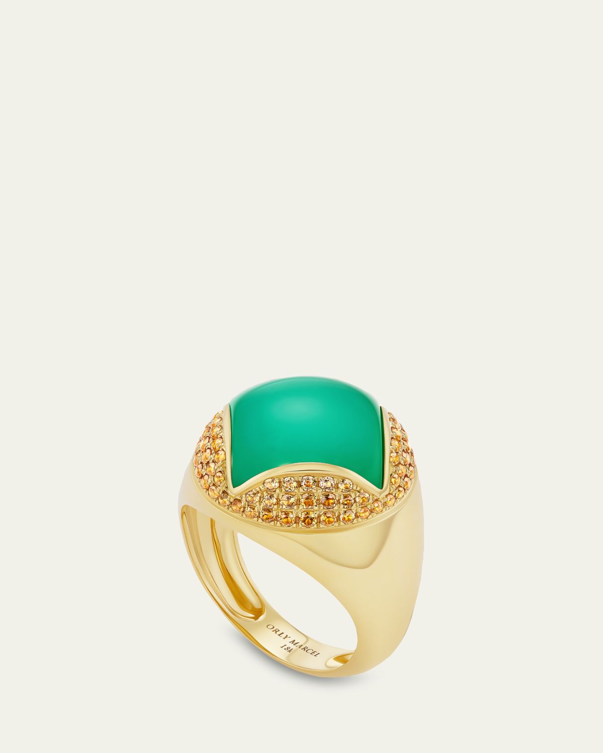 Orly Marcel Dome Cocktail Ring with Chrysoprase | Thumbnail 2