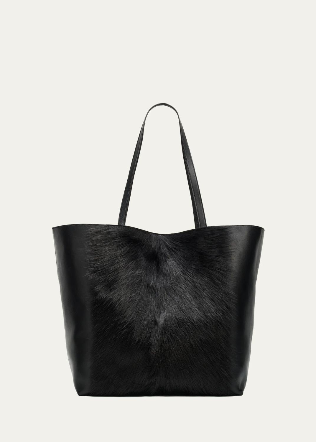 Roam Goat Hair & Leather Tote Bag