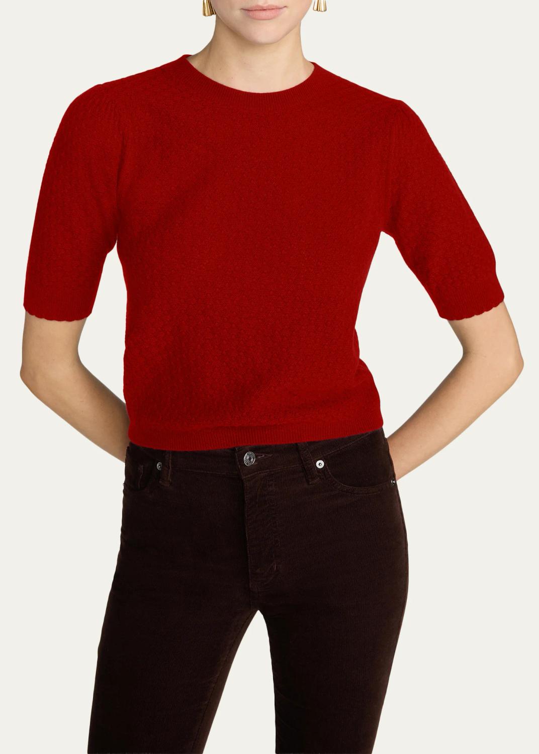 Frame The Gathered Honeycomb Cashmere Sweater | Thumbnail 4 Frame The Gathered Honeycomb Cashmere Sweater | Thumbnail 4
