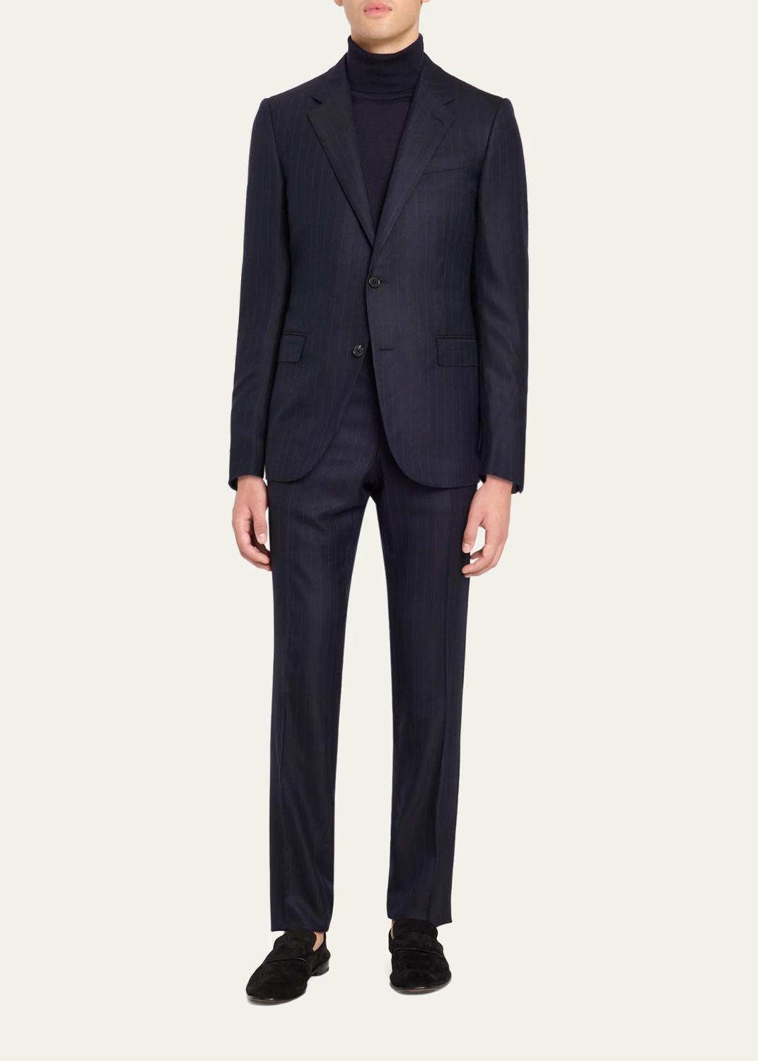 Zegna Men's Wool Fine Stripe Single-Breasted Sport Coat | Thumbnail 2