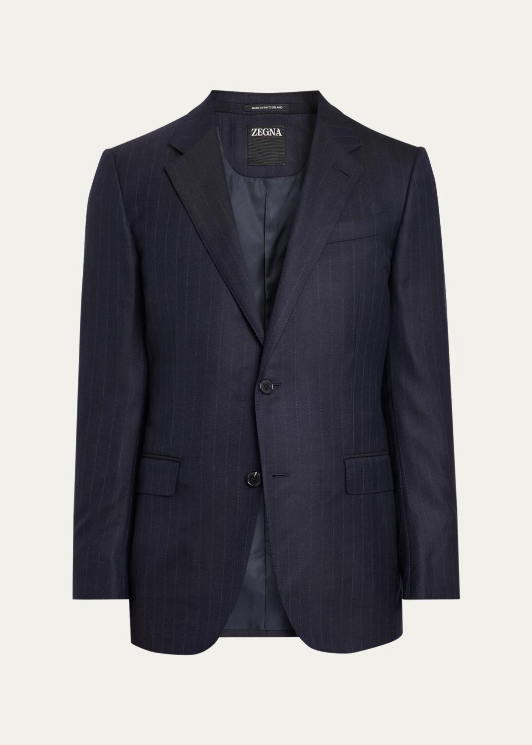 Zegna Men's Wool Fine Stripe Single-Breasted Sport Coat