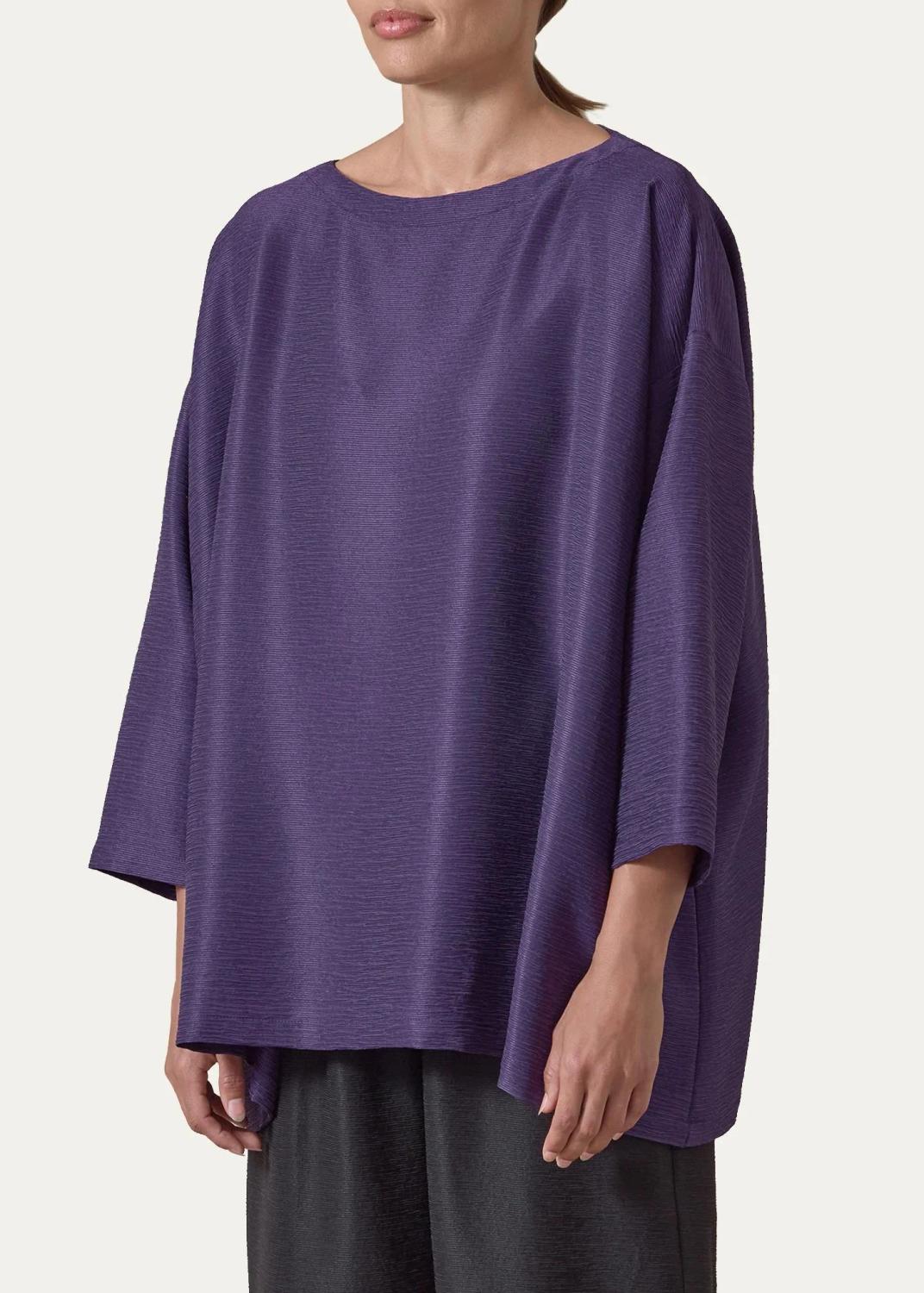 Eskandar Wide A-Line Scoop Neck Top - Long Length | Thumbnail 4 Eskandar Wide A-Line Scoop Neck Top - Long Length | Thumbnail 4