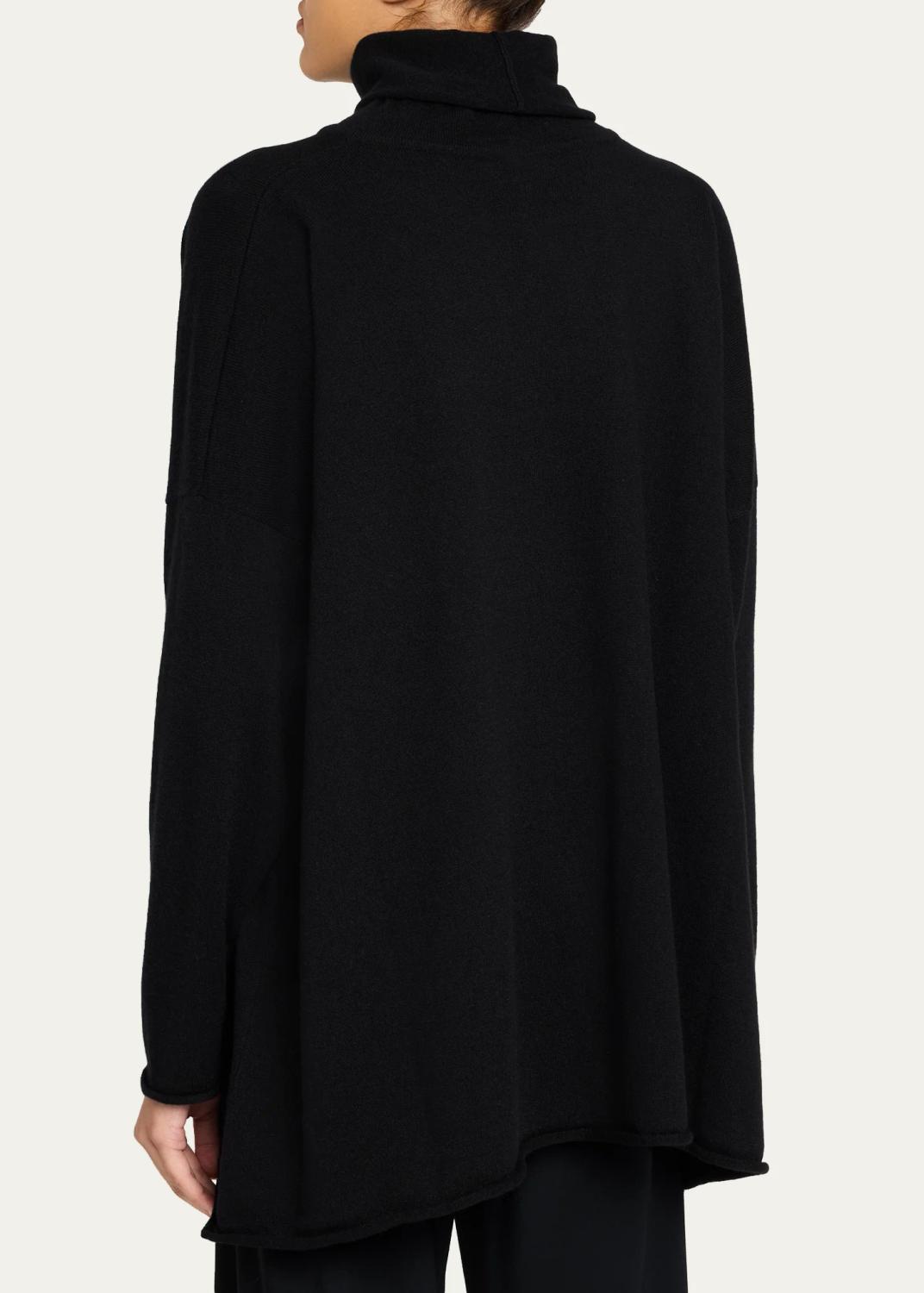 Eskandar Cashmere A-Line Scrunch Neck Sweater - Long Length | Thumbnail 3 Eskandar Cashmere A-Line Scrunch Neck Sweater - Long Length | Thumbnail 3