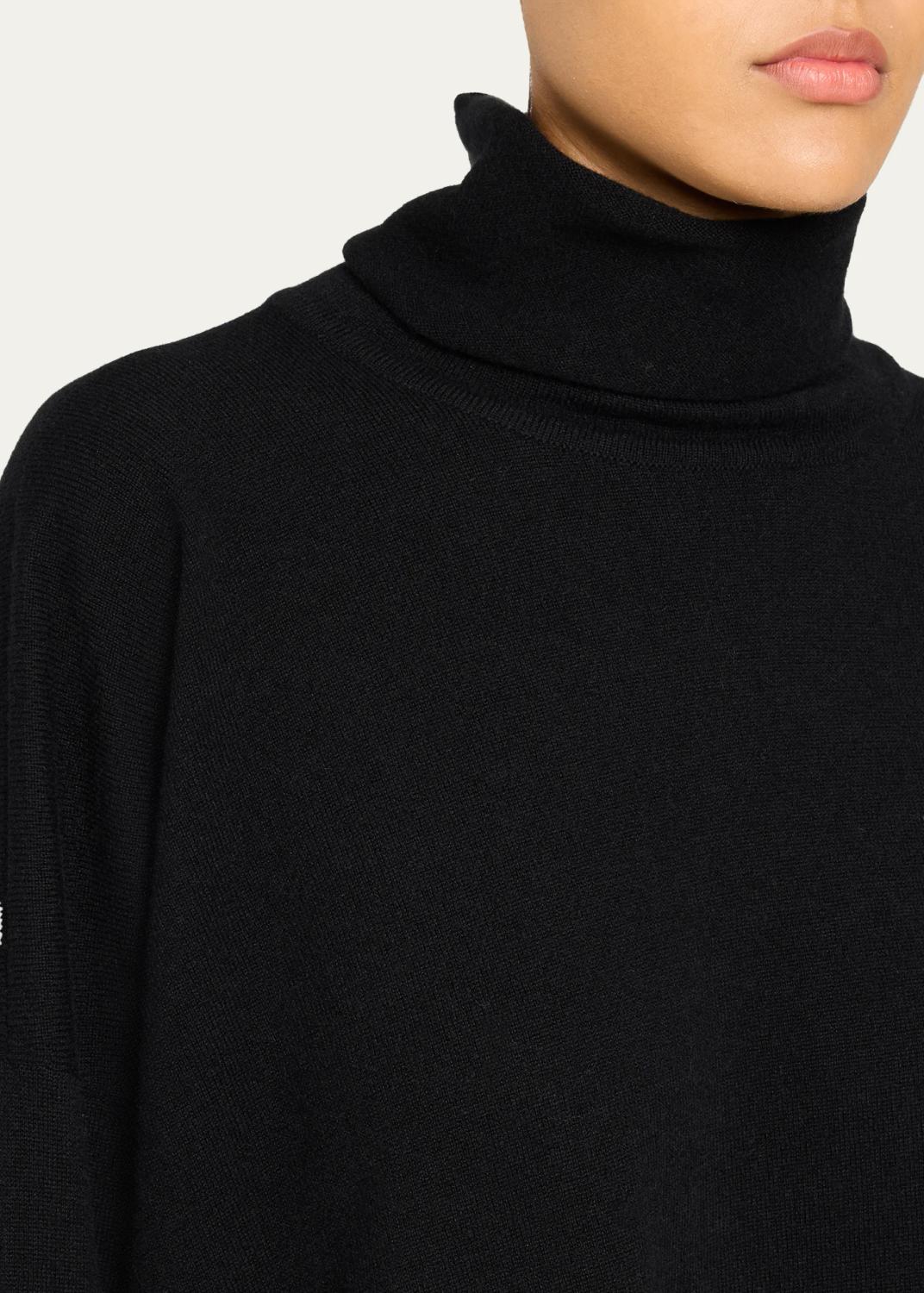 Eskandar Cashmere A-Line Scrunch Neck Sweater - Long Length | Thumbnail 5 Eskandar Cashmere A-Line Scrunch Neck Sweater - Long Length | Thumbnail 5