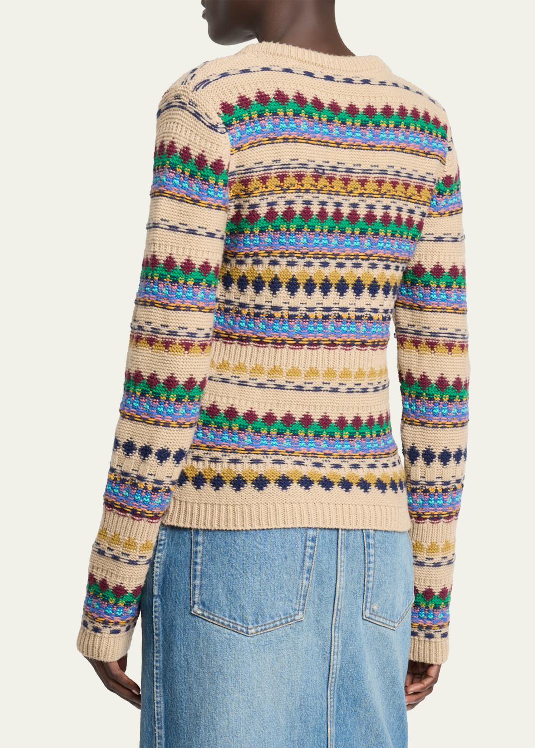 Dries Van Noten Tedd Fair Isle Crewneck Sweater | Thumbnail 3 Dries Van Noten Tedd Fair Isle Crewneck Sweater | Thumbnail 3