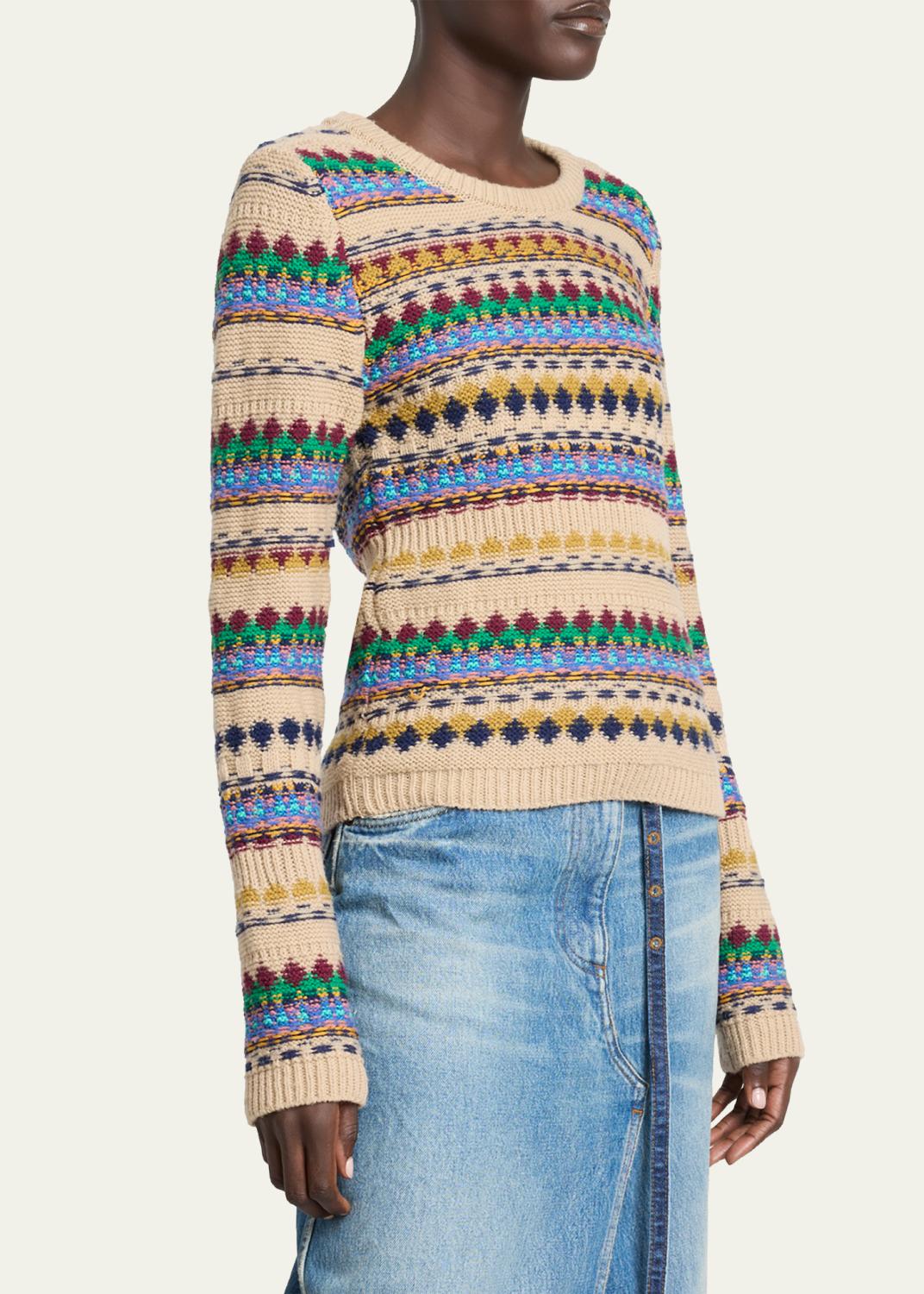 Dries Van Noten Tedd Fair Isle Crewneck Sweater | Thumbnail 4 Dries Van Noten Tedd Fair Isle Crewneck Sweater | Thumbnail 4
