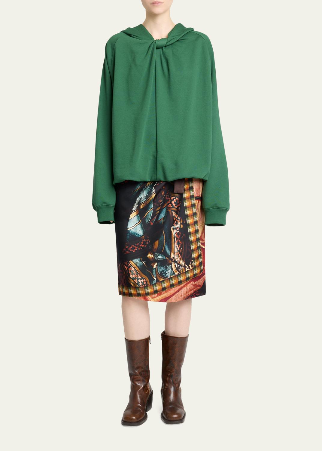 Dries Van Noten Hadella Knotted Cotton Hoodie | Thumbnail 2 Dries Van Noten Hadella Knotted Cotton Hoodie | Thumbnail 2