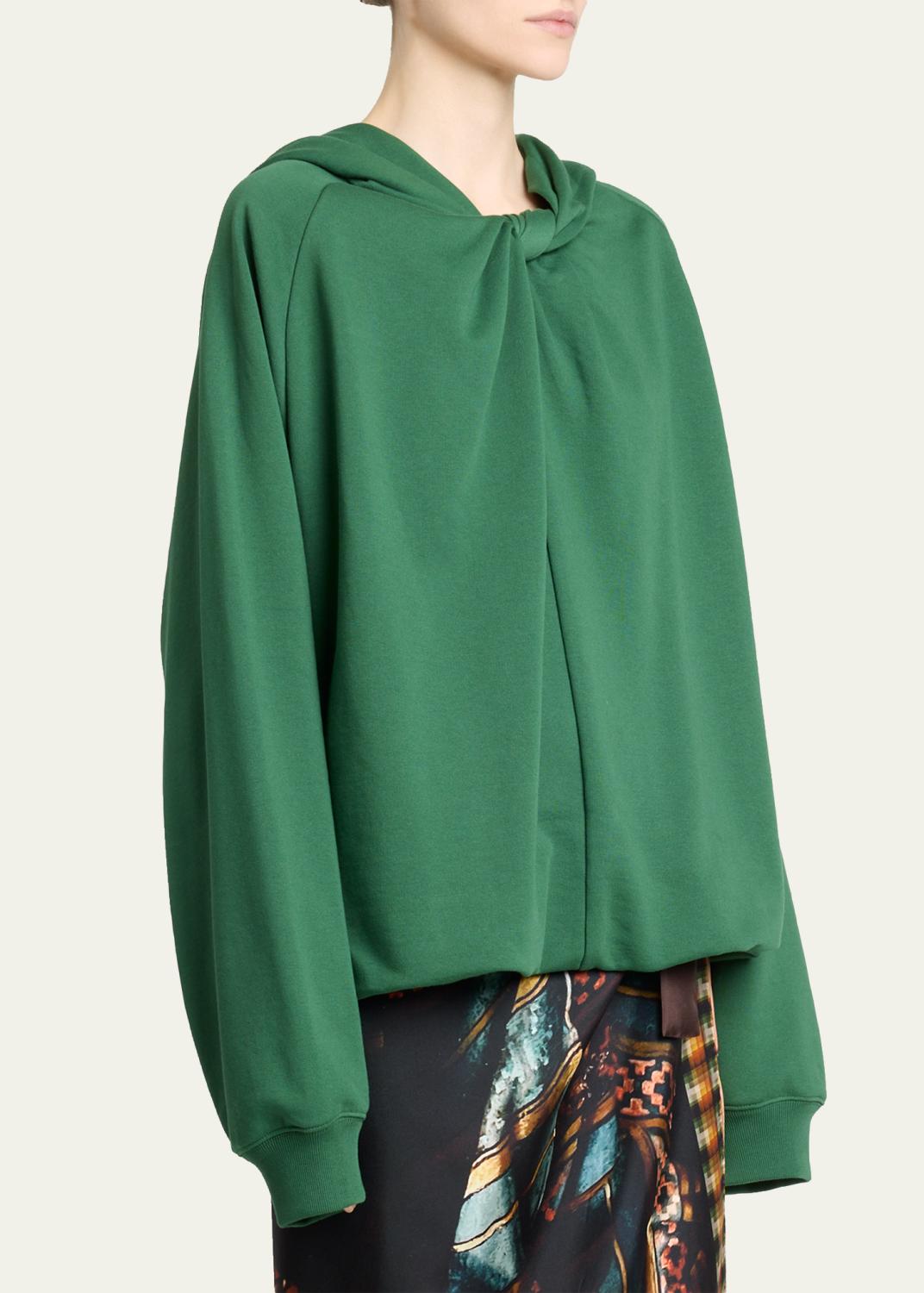 Dries Van Noten Hadella Knotted Cotton Hoodie | Thumbnail 4 Dries Van Noten Hadella Knotted Cotton Hoodie | Thumbnail 4