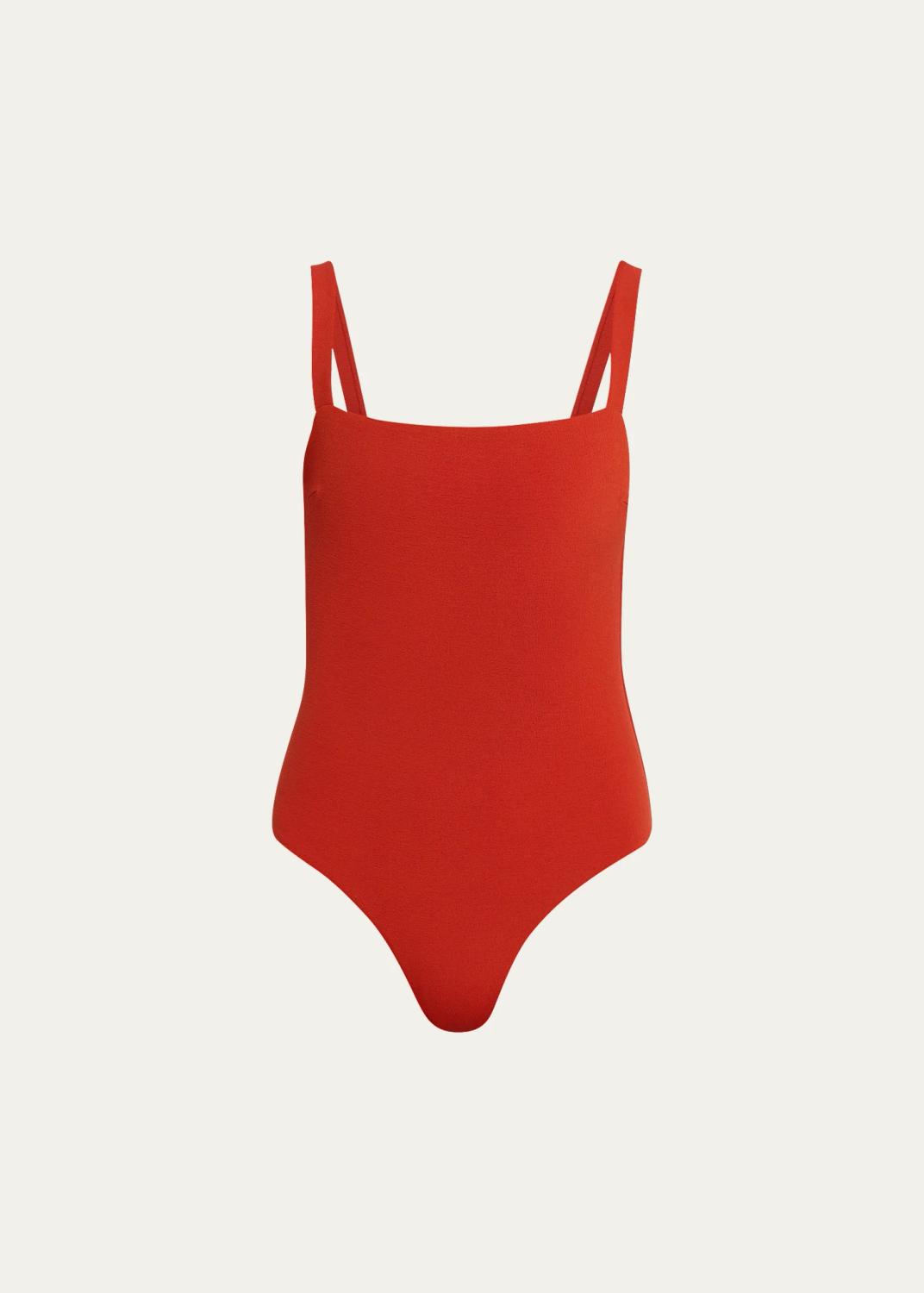 Square-Neck One-Piece Swimsuit Square-Neck One-Piece Swimsuit