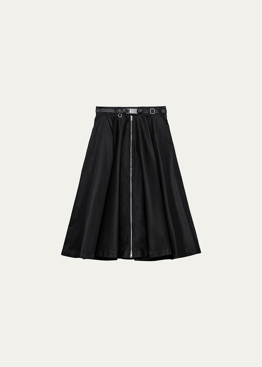 Prada Belted A-Line Skirt
