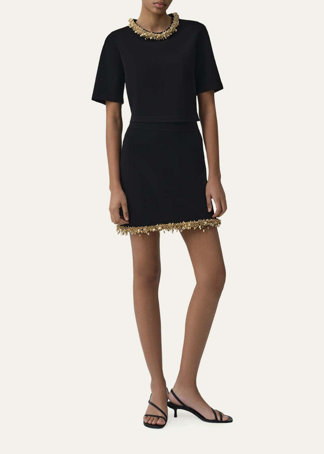 Simkhai Wendy Beaded A-Line Mini Skirt | Thumbnail 2