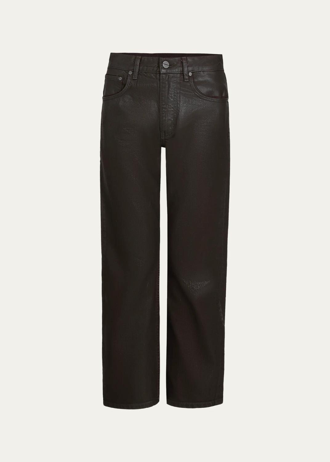 Kent Coated Denim Straight-Leg Jeans