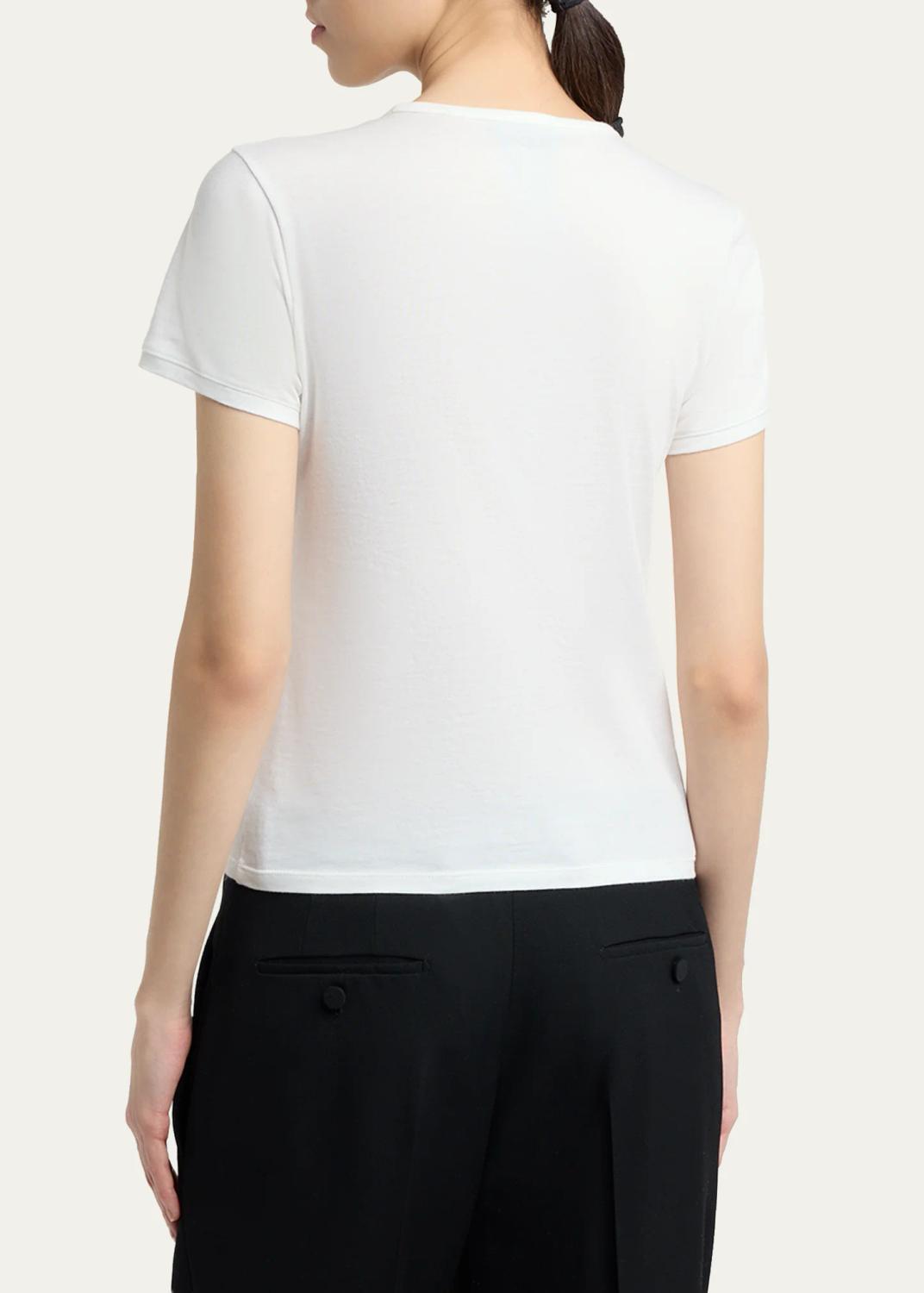 Tom Ford Cotton Jersey Fitted Short-Sleeve T-Shirt | Thumbnail 3 Tom Ford Cotton Jersey Fitted Short-Sleeve T-Shirt | Thumbnail 3