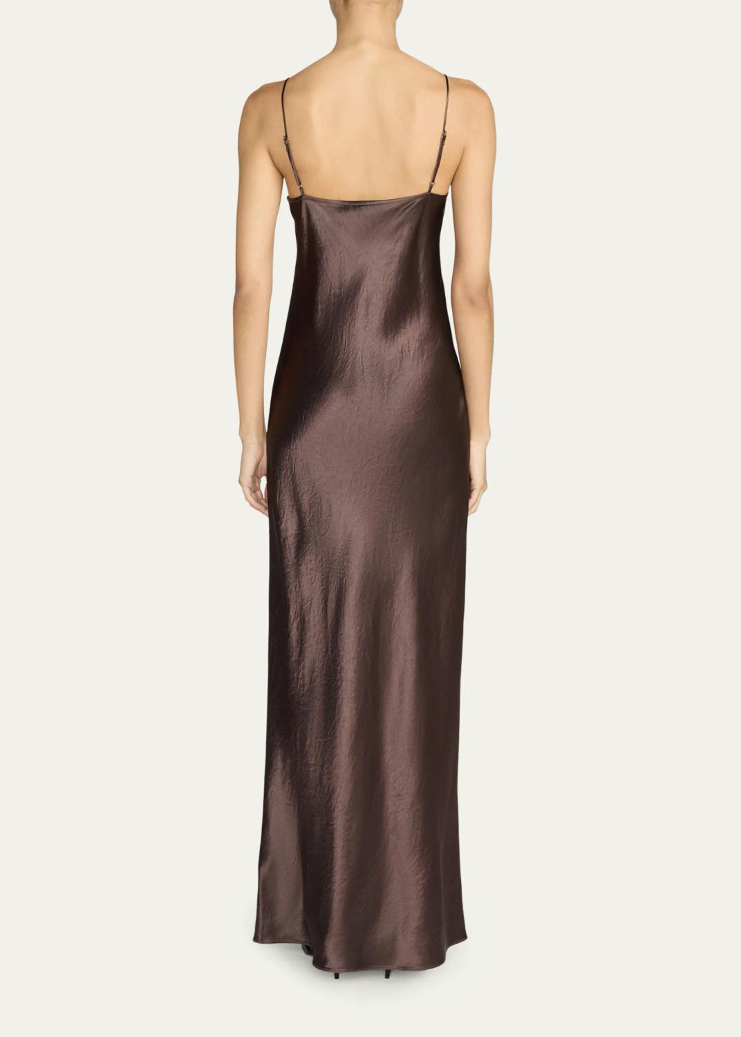 Frame The Textured Satin Maxi Dress | Thumbnail 3 Frame The Textured Satin Maxi Dress | Thumbnail 3