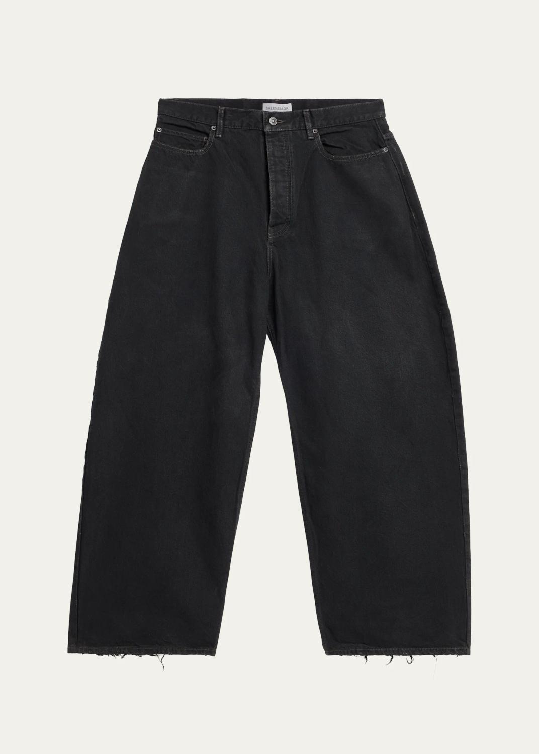 Balenciaga Men's Relaxed Curved Jeans
