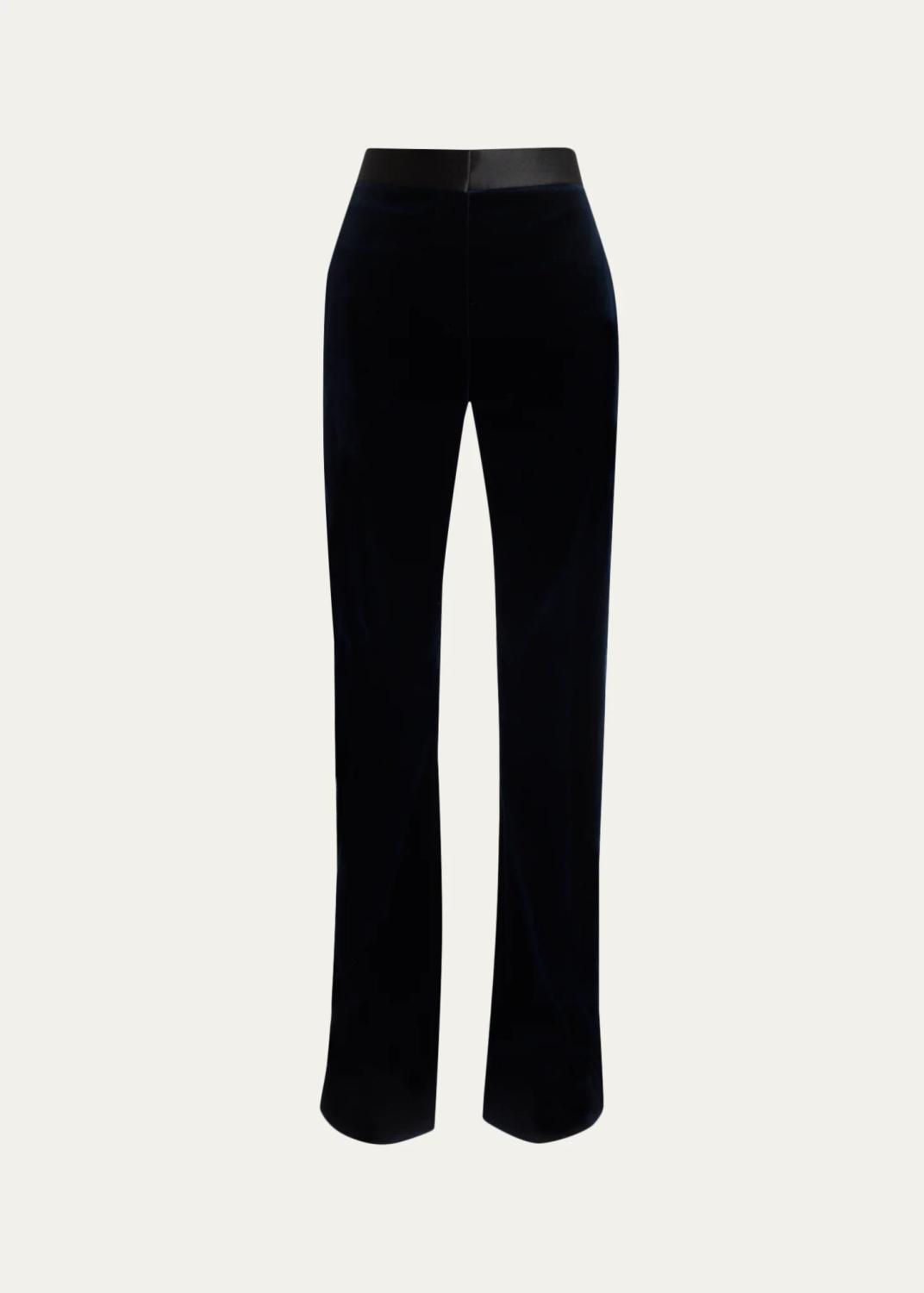 Alina Tailored Velvet Wide-Leg Trousers Alina Tailored Velvet Wide-Leg Trousers