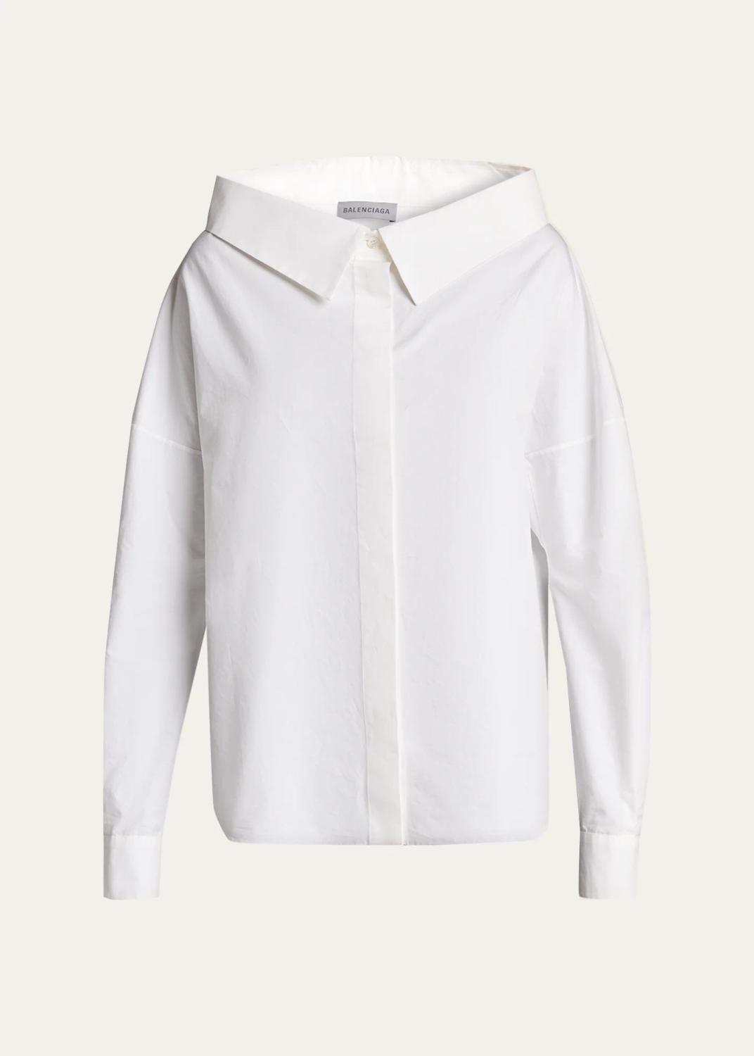 Stola Oversized-Collar Poplin Shirt Stola Oversized-Collar Poplin Shirt