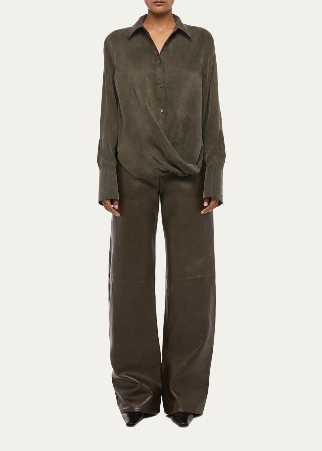 Helmut Lang High-Low Hem Draped Shirt | Thumbnail 2 Helmut Lang High-Low Hem Draped Shirt | Thumbnail 2