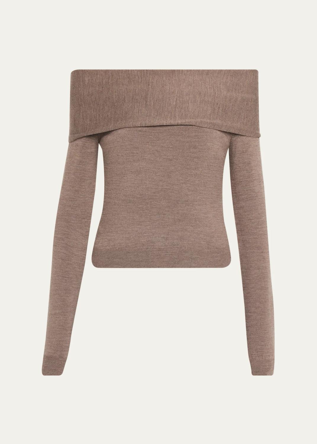 Delphia Off-Shoulder Wool Top