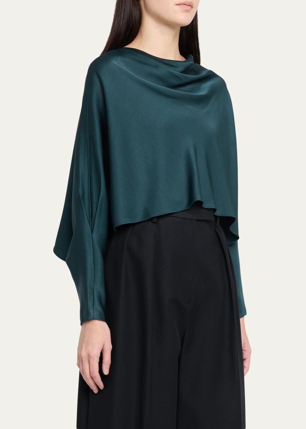 Simkhai Bearitz Draped Cowl-Neck Satin Top | Thumbnail 4