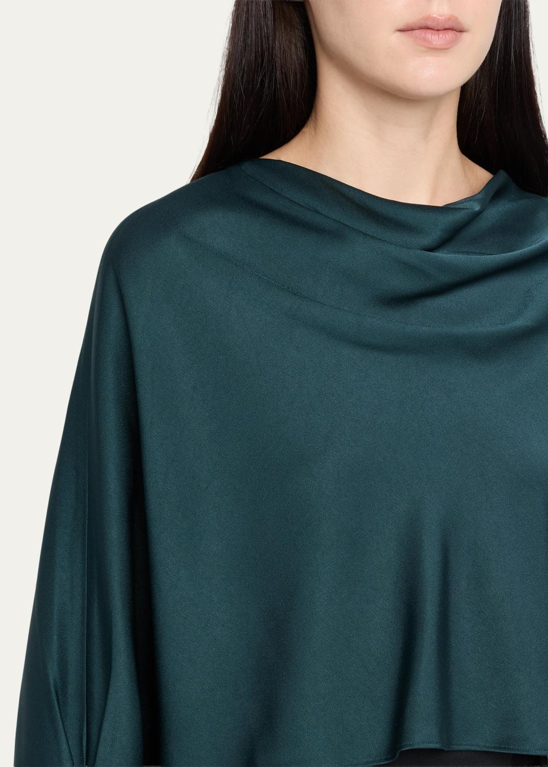 Simkhai Bearitz Draped Cowl-Neck Satin Top | Thumbnail 5