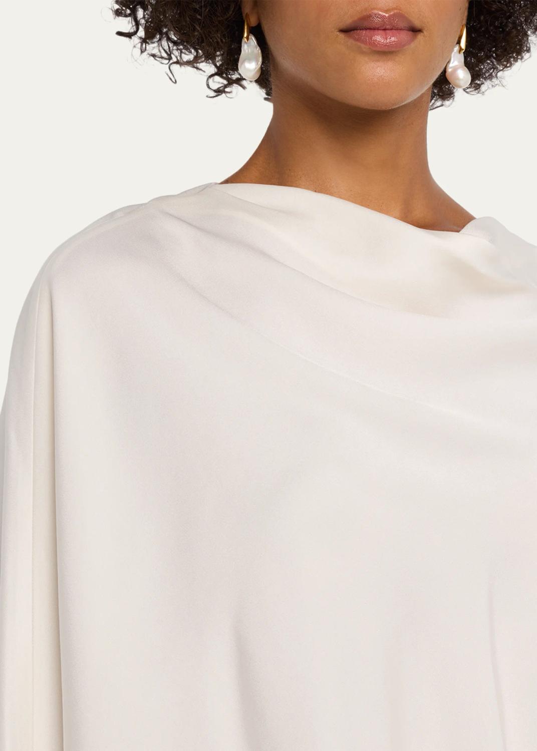 Simkhai Bearitz Draped Cowl-Neck Satin Top | Thumbnail 9