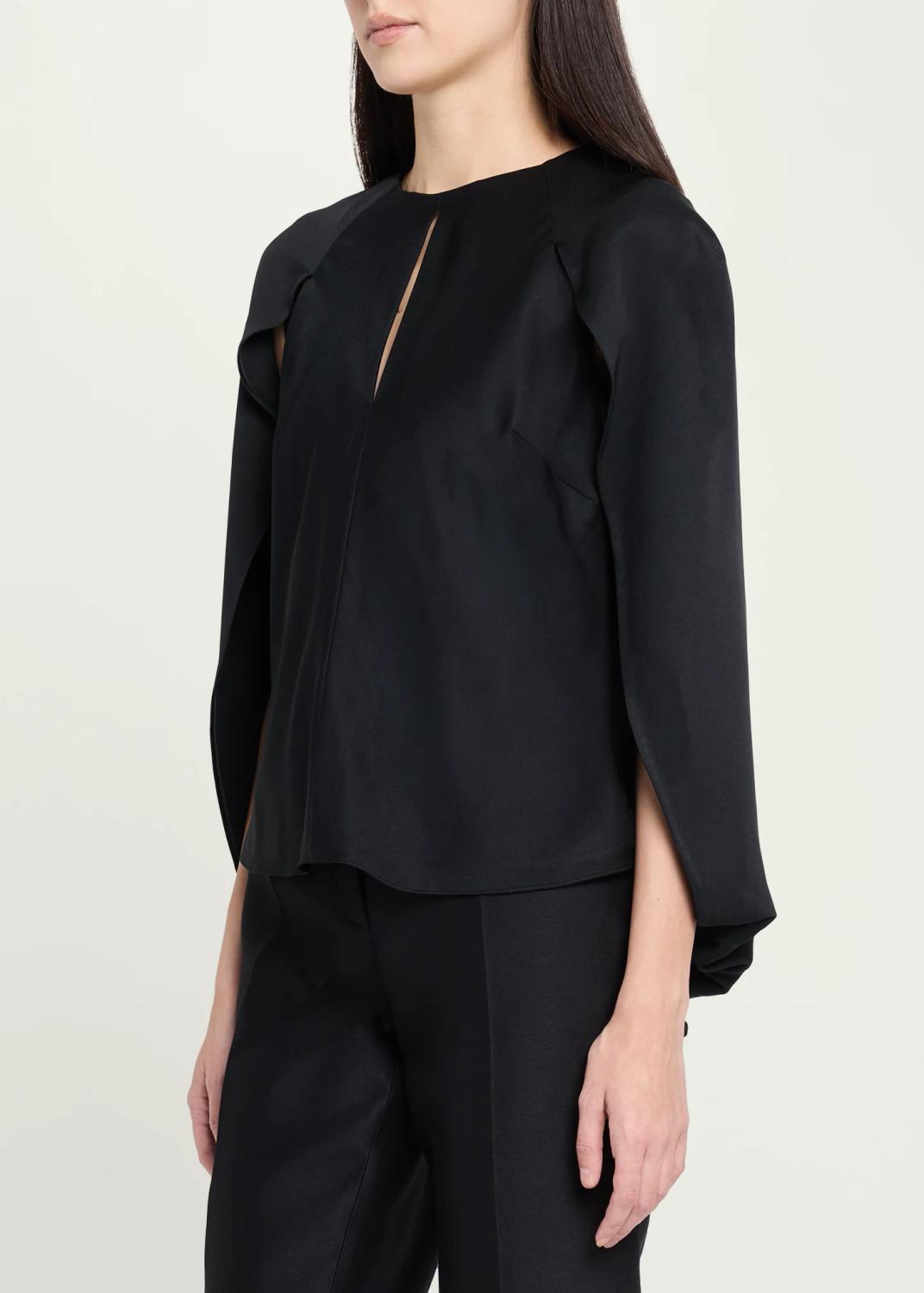 Simkhai Lauren Satin Cape Top | Thumbnail 4