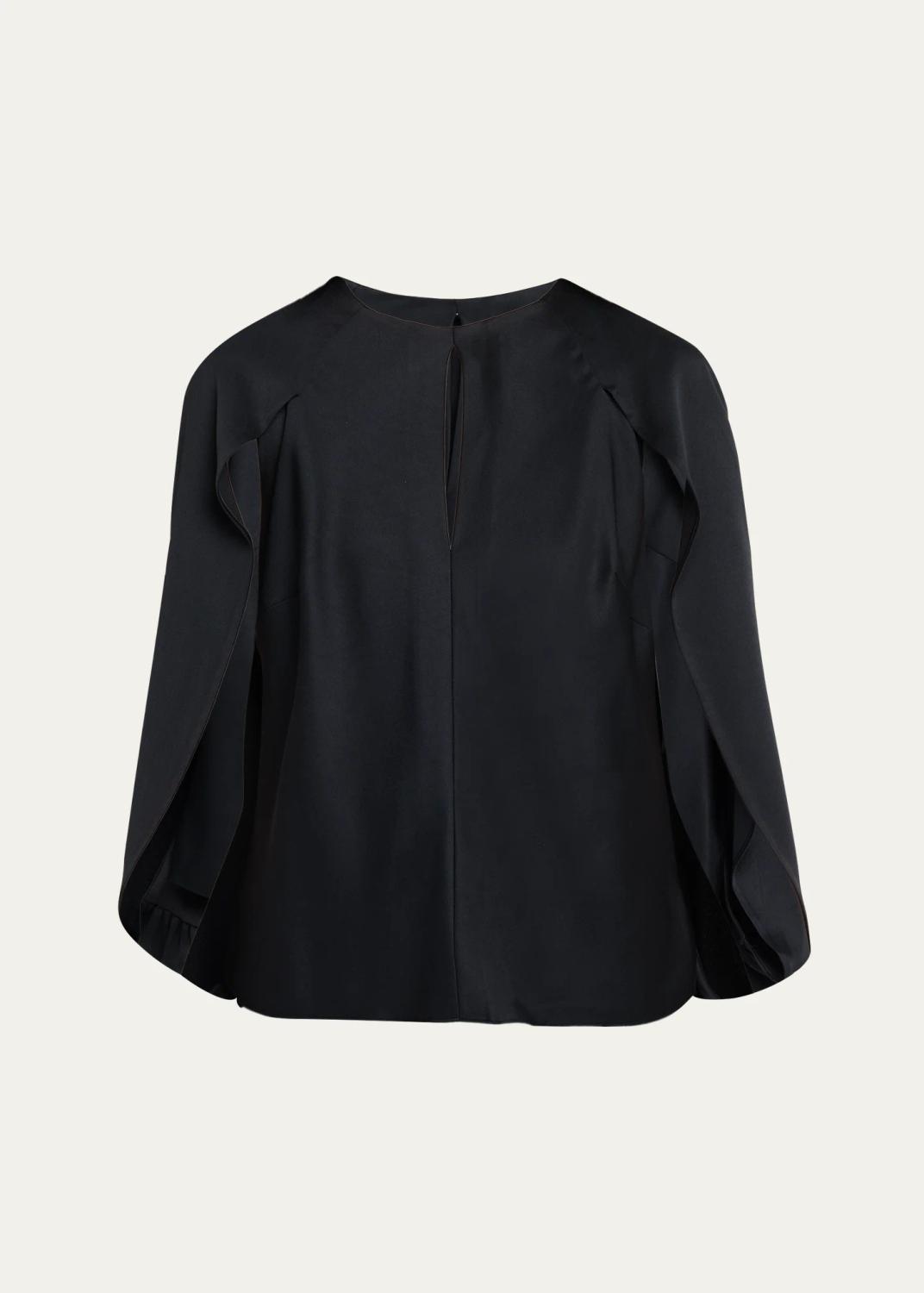 Lauren Satin Cape Top