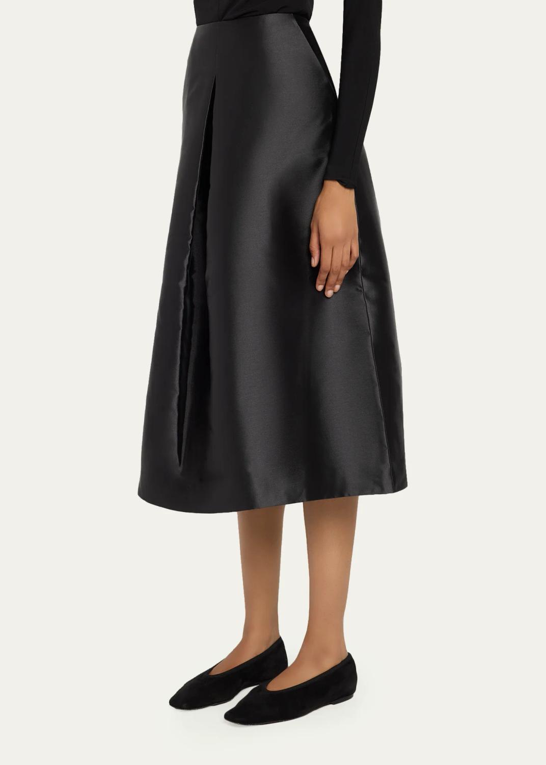 Simkhai Vexa Satin Midi Skirt | Thumbnail 4