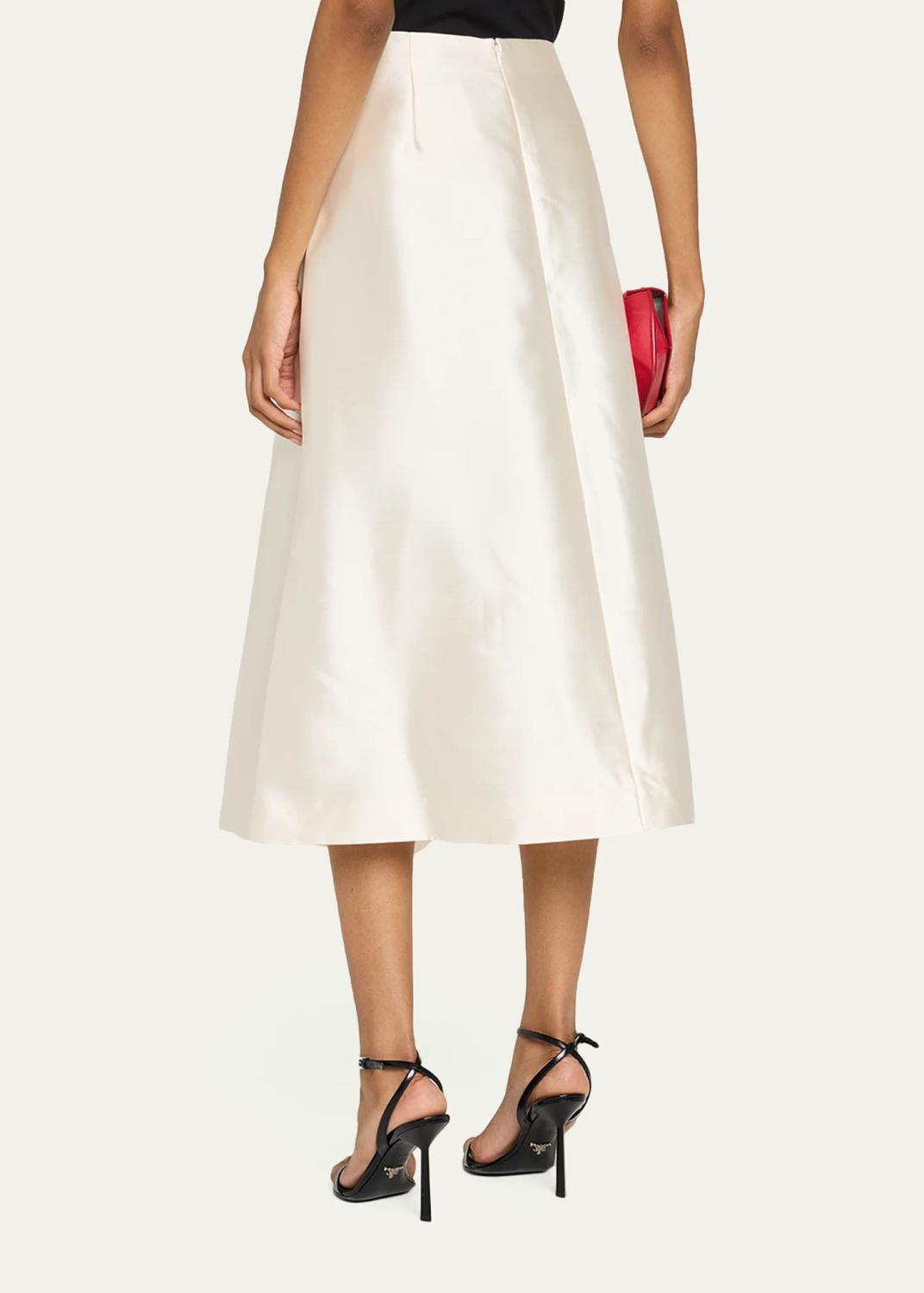 Simkhai Vexa Satin Midi Skirt | Thumbnail 7