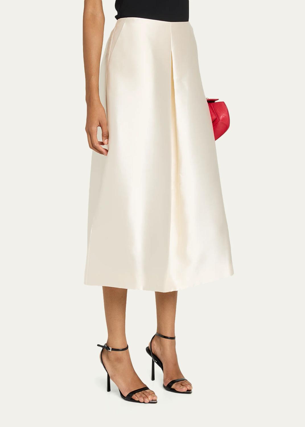 Simkhai Vexa Satin Midi Skirt | Thumbnail 8