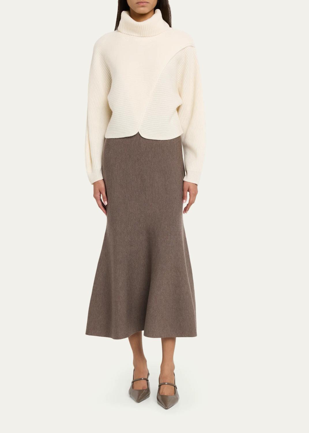 Simkhai Orlienne Ribbed Turtleneck Wrap Sweater | Thumbnail 2 Simkhai Orlienne Ribbed Turtleneck Wrap Sweater | Thumbnail 2