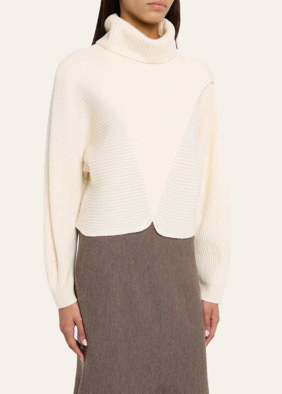 Simkhai Orlienne Ribbed Turtleneck Wrap Sweater | Thumbnail 3 Simkhai Orlienne Ribbed Turtleneck Wrap Sweater | Thumbnail 3
