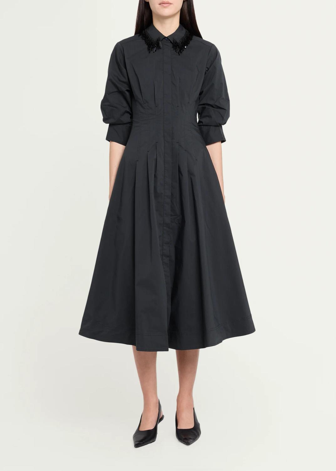 Simkhai Jazz Embellished-Collar Cotton-Blend Midi Shirtdress | Thumbnail 2 Simkhai Jazz Embellished-Collar Cotton-Blend Midi Shirtdress | Thumbnail 2