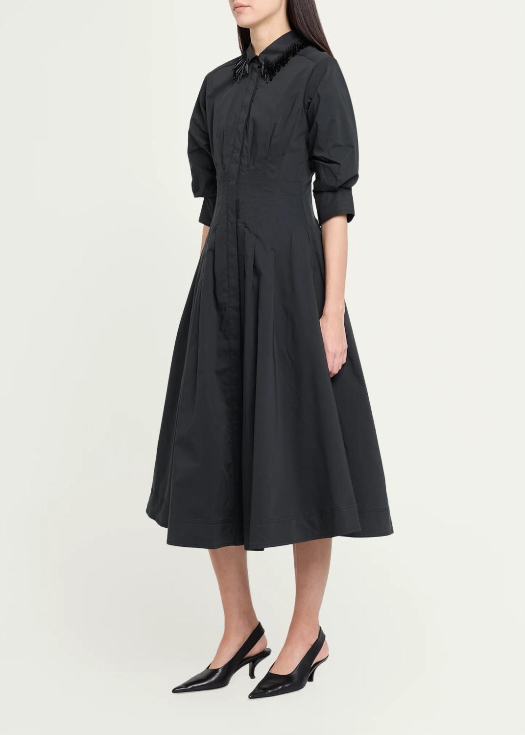 Simkhai Jazz Embellished-Collar Cotton-Blend Midi Shirtdress | Thumbnail 4 Simkhai Jazz Embellished-Collar Cotton-Blend Midi Shirtdress | Thumbnail 4