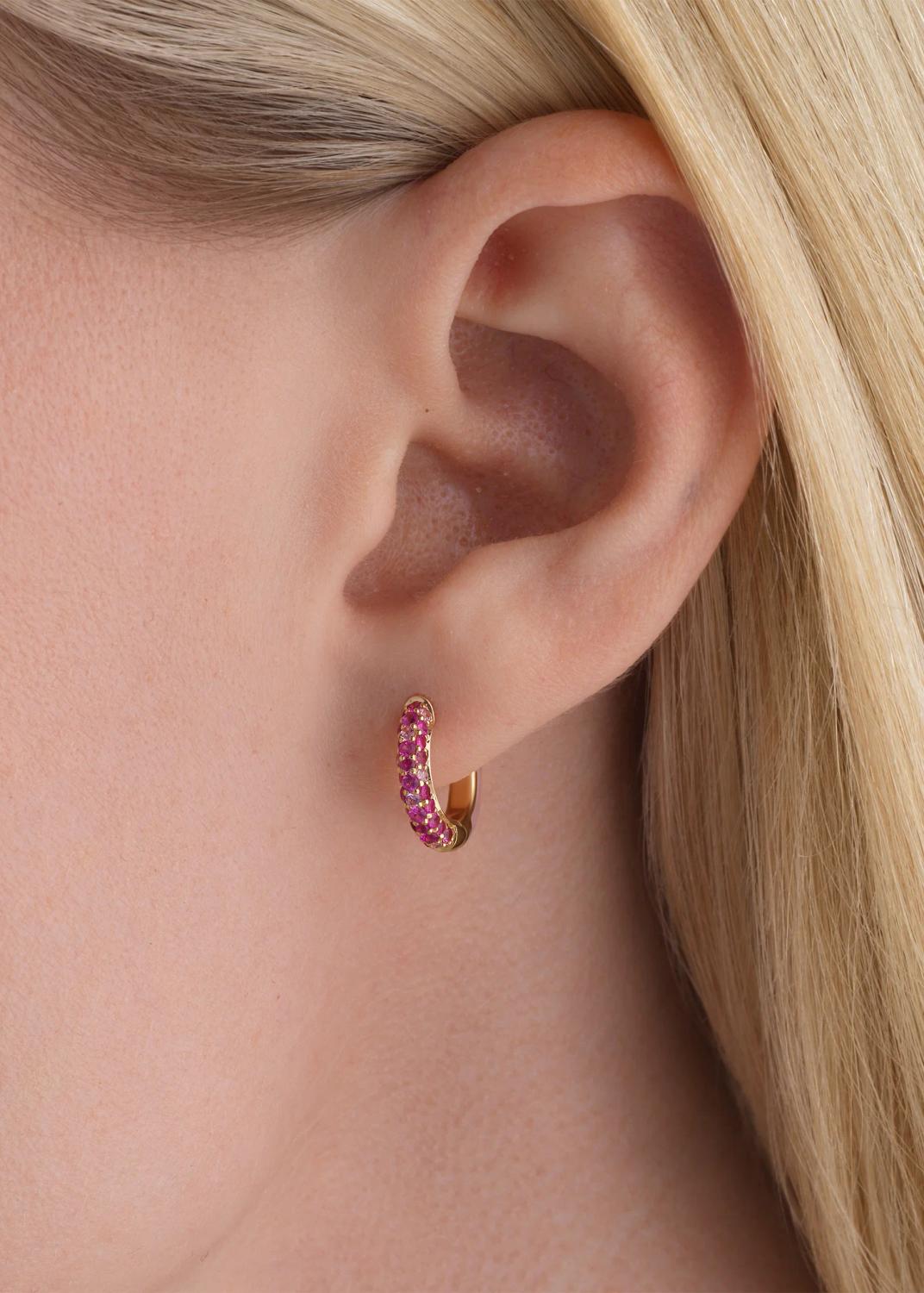 Emily P. Wheeler Baby Duet 18K Yellow Gold, Sapphire & Opal Hoop Earrings | Thumbnail 2 Emily P. Wheeler Baby Duet 18K Yellow Gold, Sapphire & Opal Hoop Earrings | Thumbnail 2