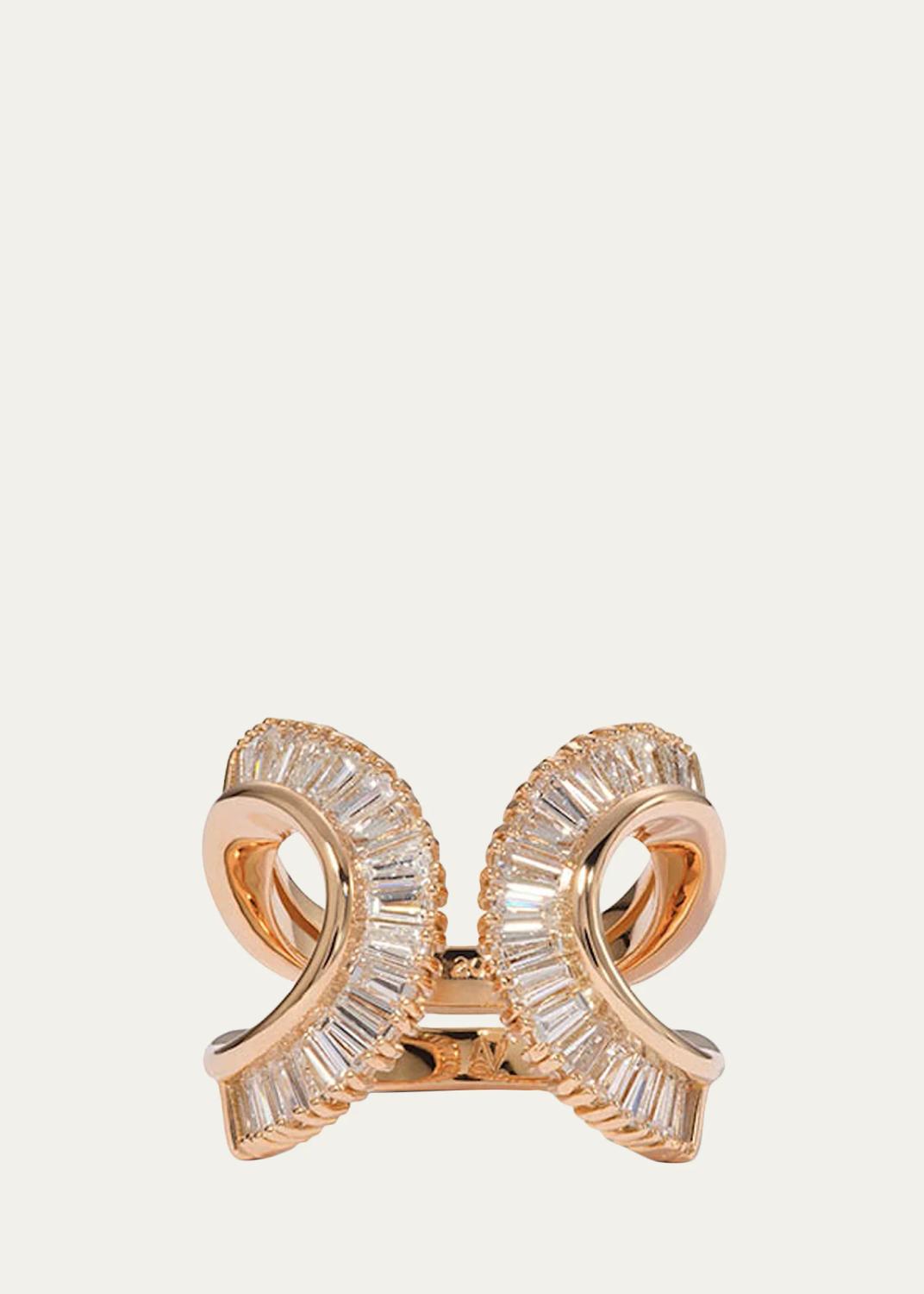 Open Sensu 20K Rose Gold & 1.66 TCW Diamond Ring Open Sensu 20K Rose Gold & 1.66 TCW Diamond Ring