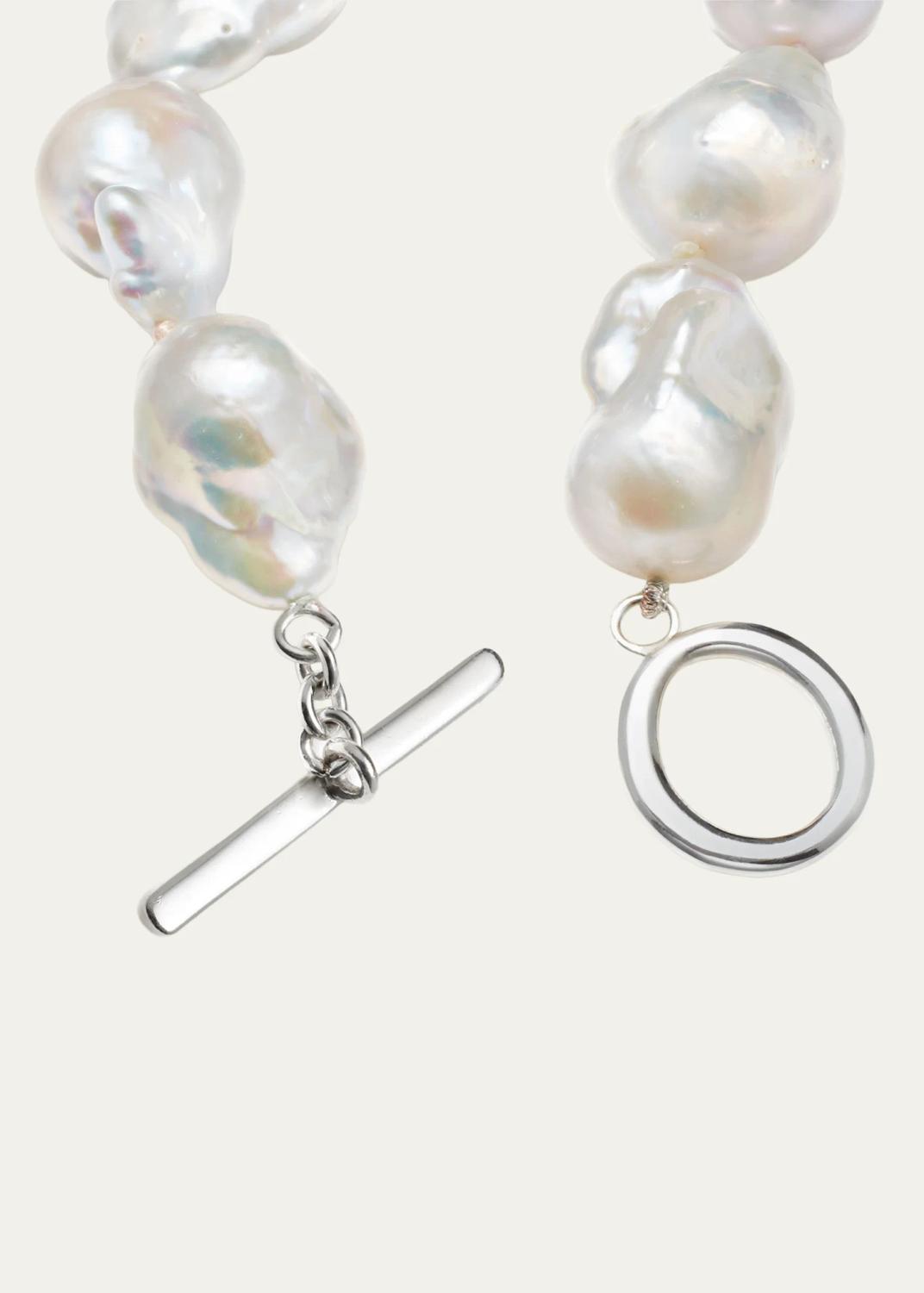 AGMES Baroque Pearl Toggle Necklace | Thumbnail 2