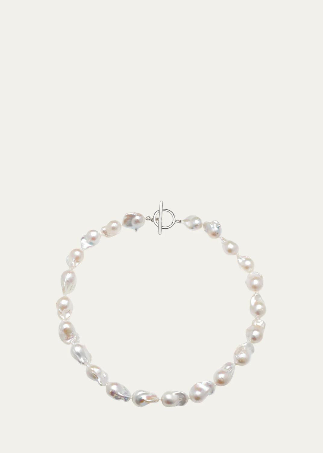 AGMES Baroque Pearl Toggle Necklace