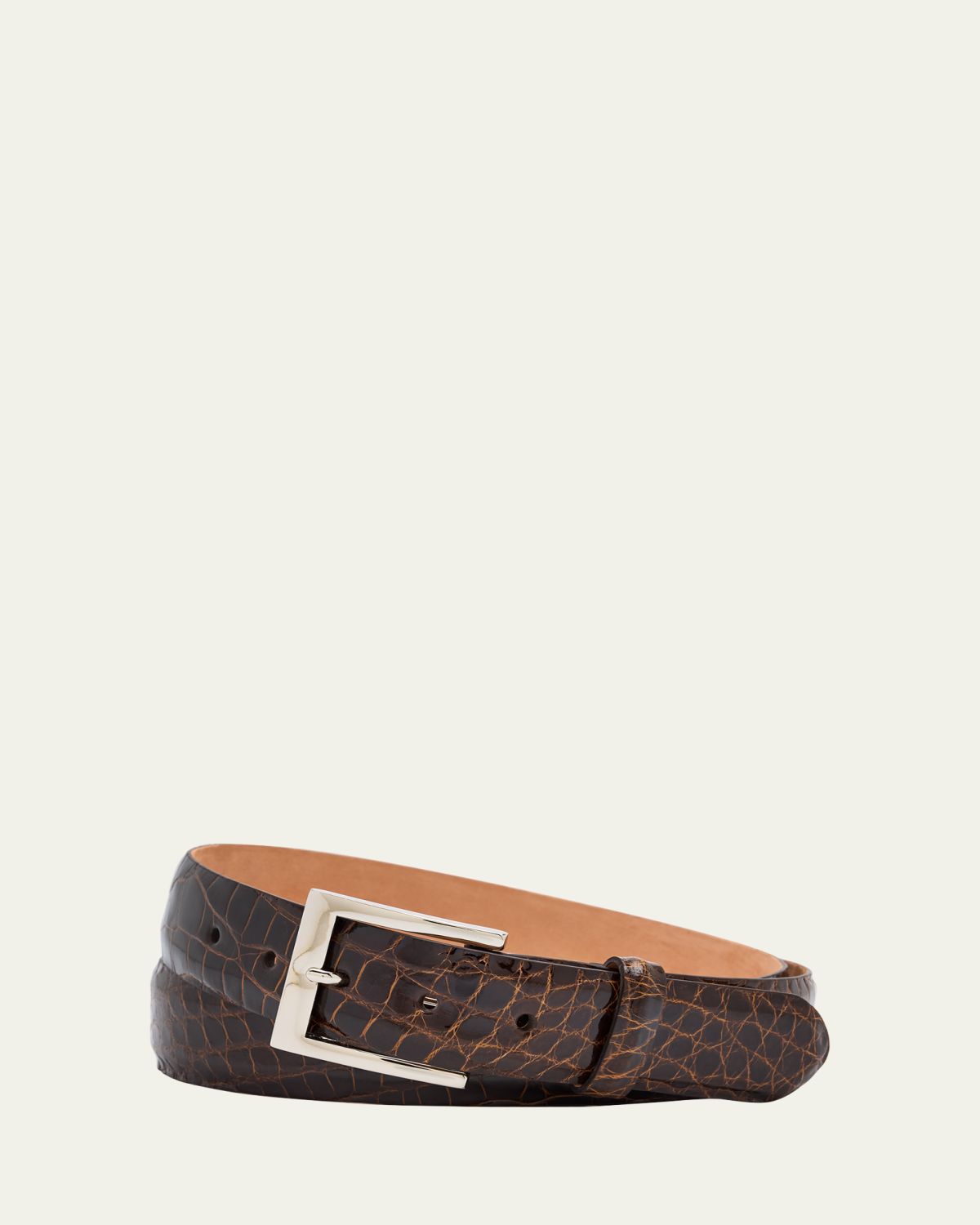W. Kleinberg Men's Glazed Alligator Belt