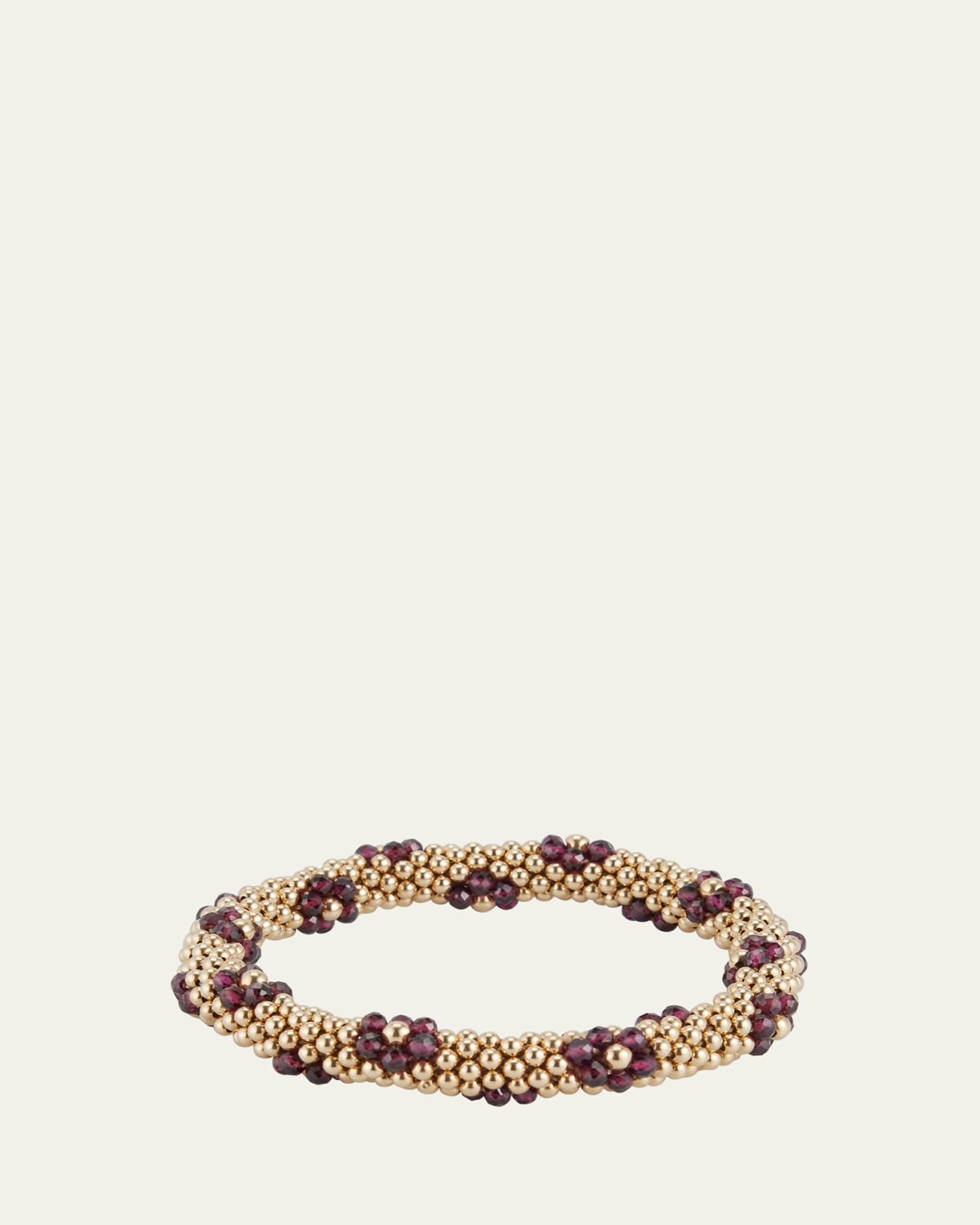 Meredith Frederick 14K Yellow Gold and Garnet Beaded Bracelet