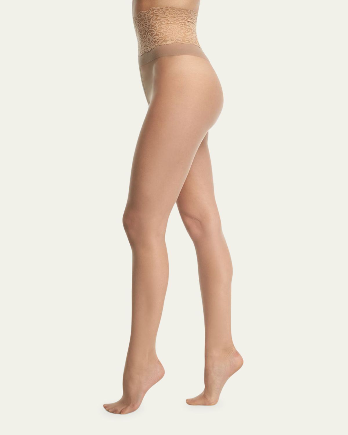 Commando Sexy Sheer Lace-Waist Tights | Thumbnail 3